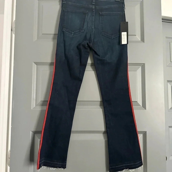 VERONICA Beard Carolyn 10" Baby Boot Jeans Flare
Crop Mid-Rise Stripe Size 24 - Picture 4 of 7